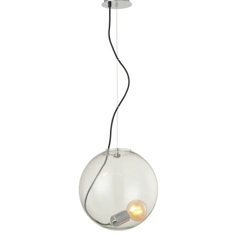 Designer Glass Pendant Lamp Hanging Light Gentry Feng Qing Loft Creative Chandelier Transparent Glass Sphere Luminare Fixture