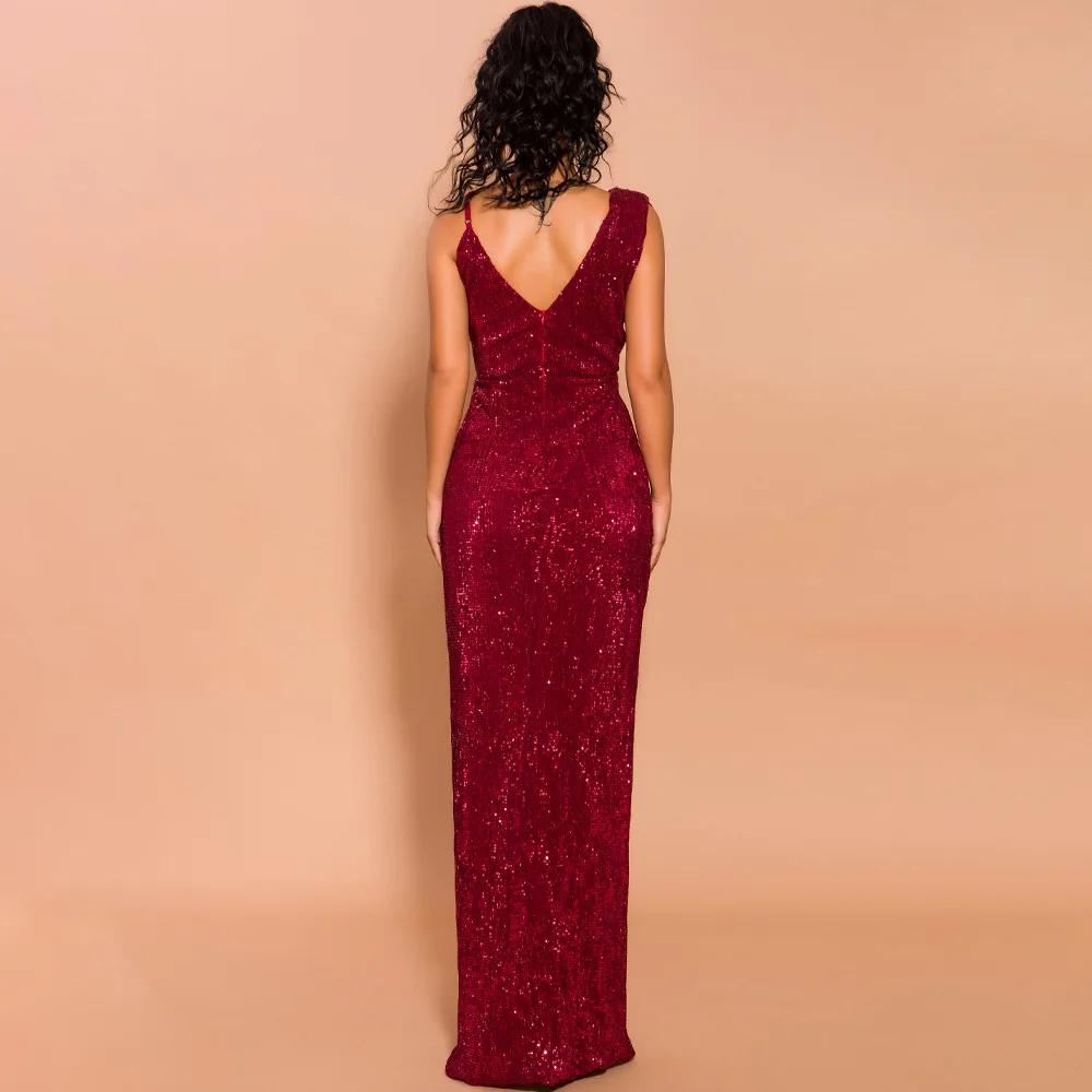 

Maxi Dress Elegant Women Vintage Celebrity Evening Party Fashion Night CLub Long Bodycon Dresses Women