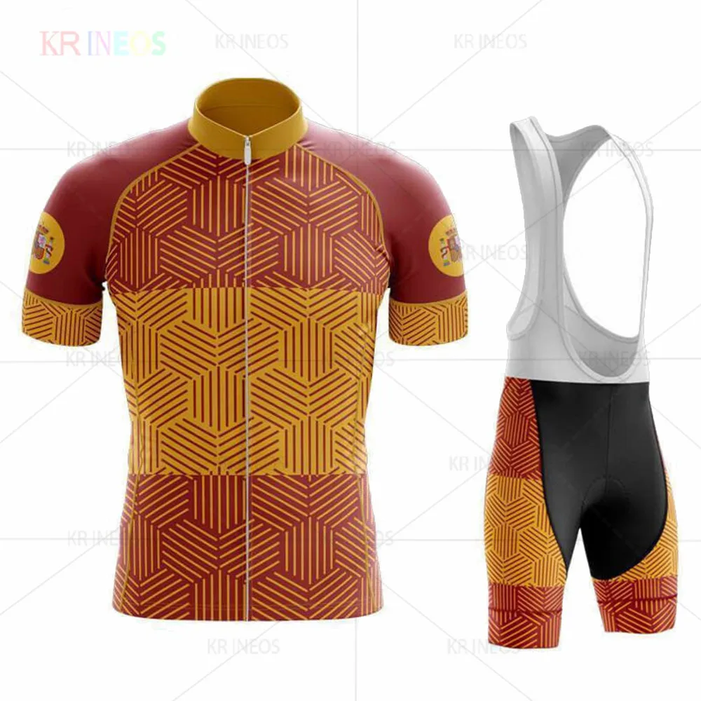 Комплект для велоспорта из джерси и шортов комплект одежды Испании 2020 | Спорт