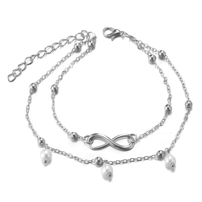 Летние пляжные бирюзовые браслеты для женщин богемный браслет на лодыжку