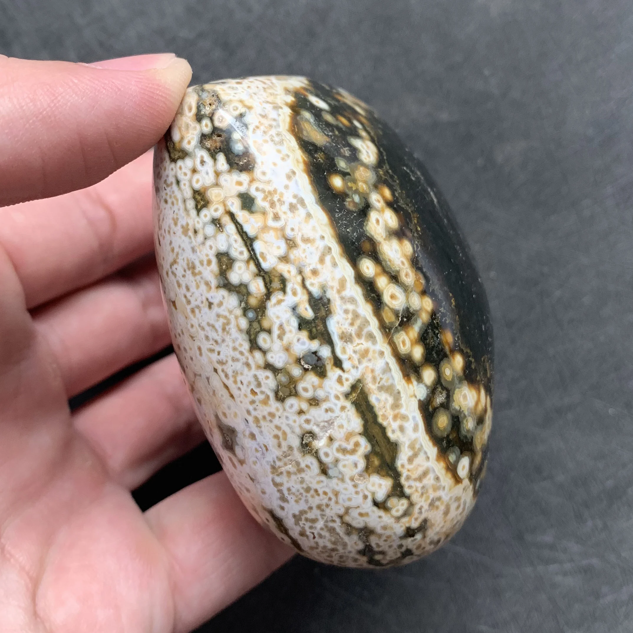 324 г натуральная Океаническая яшма сердце украшение для дома любовь полированный