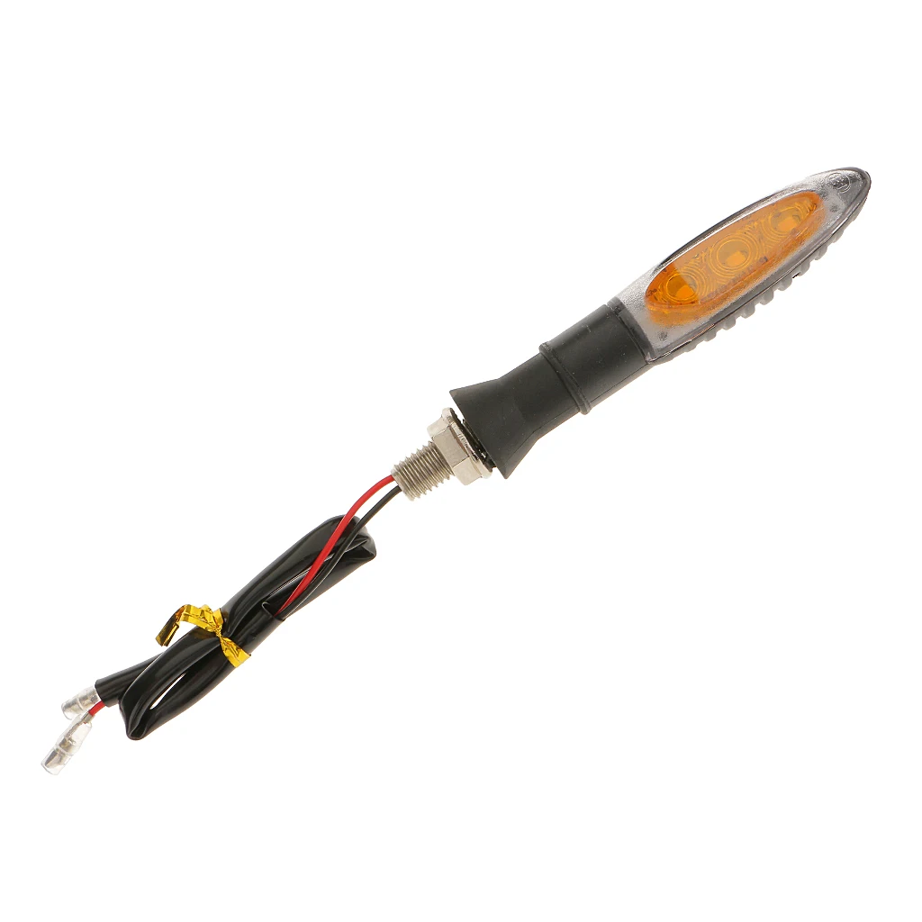 

2x Motor Motorcycle LED Turn Signal Indicator Blinker Amber Light Bendable 3SMD