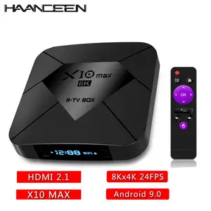 ТВ-приставка X10 Max на Android 9,0, 4 + 32128 ГБ, 4 ядра, Wi-Fi, Bluetooth