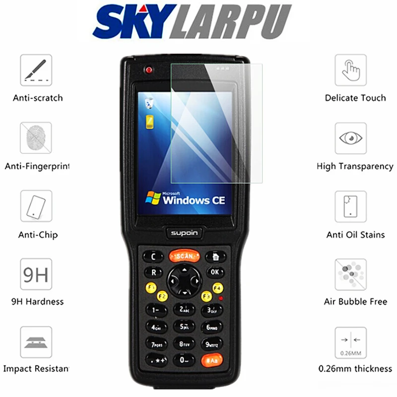 

PDA Barcode scanner Nano-Coated Tempered Glass Film For Supoin X3 3.2'' HD Scratch Proof Protective Screen Soft Film Free Post