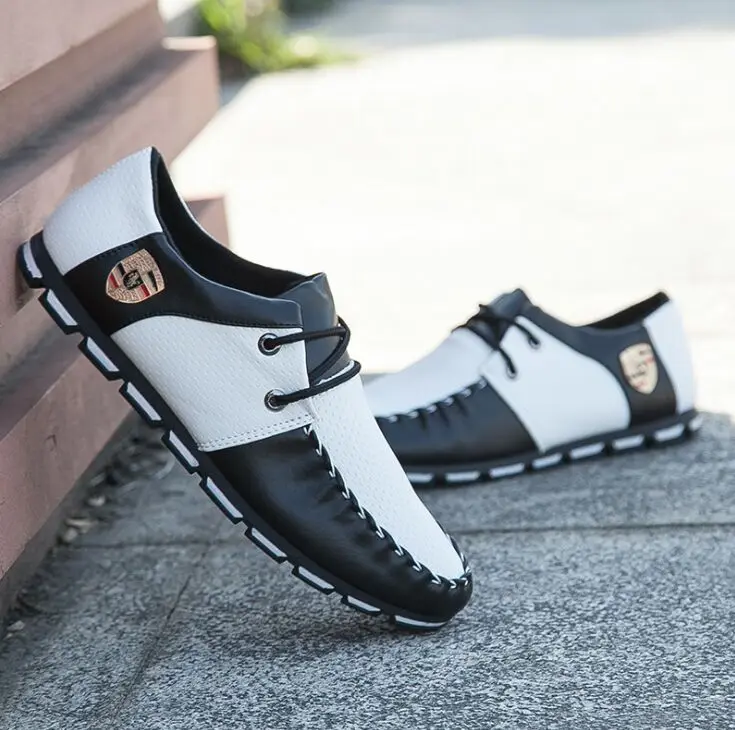 Фирменная Новинка Модные мужские лоферы Мужская повседневная кожаная обувь