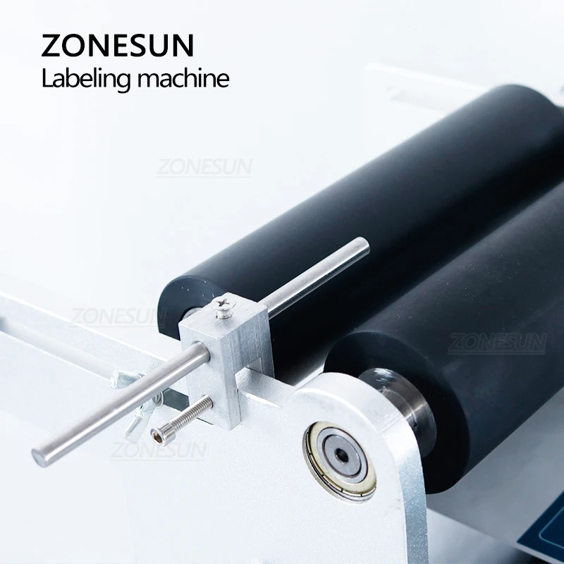ZONESUN Semi Automatic Oil Wine Round Bottle E-juice Vial Labeling Machine Self-adhesive Label Sticker for Cosmetic | Бытовая техника