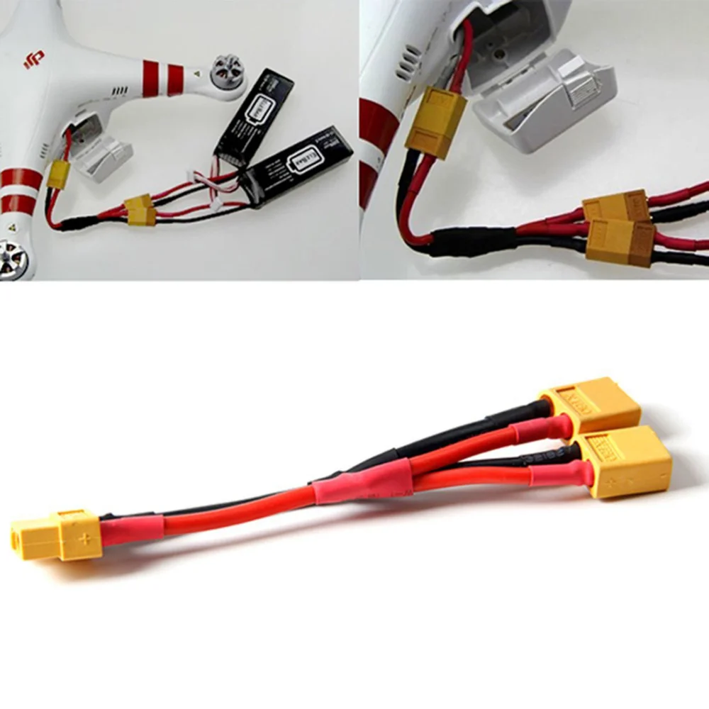

XT60 Parallel Battery Connector Cable Dual Extension Splitter for Phantom
