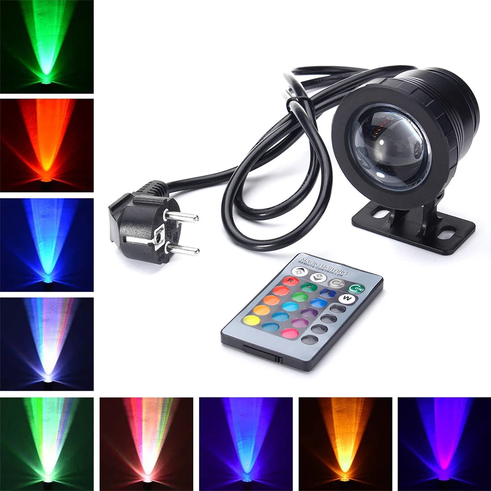 

10W LED Underwater Light RGB Multicolor Waterproof Underwater Lights LED Landscape Fountain Pond Lamp Spotlight Underwater Lamp
