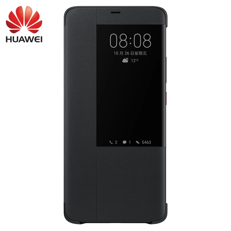 Защитный кожаный флип чехол для Huawei Mate 20 20X Pro оригинал черный/синий|Бамперы| |