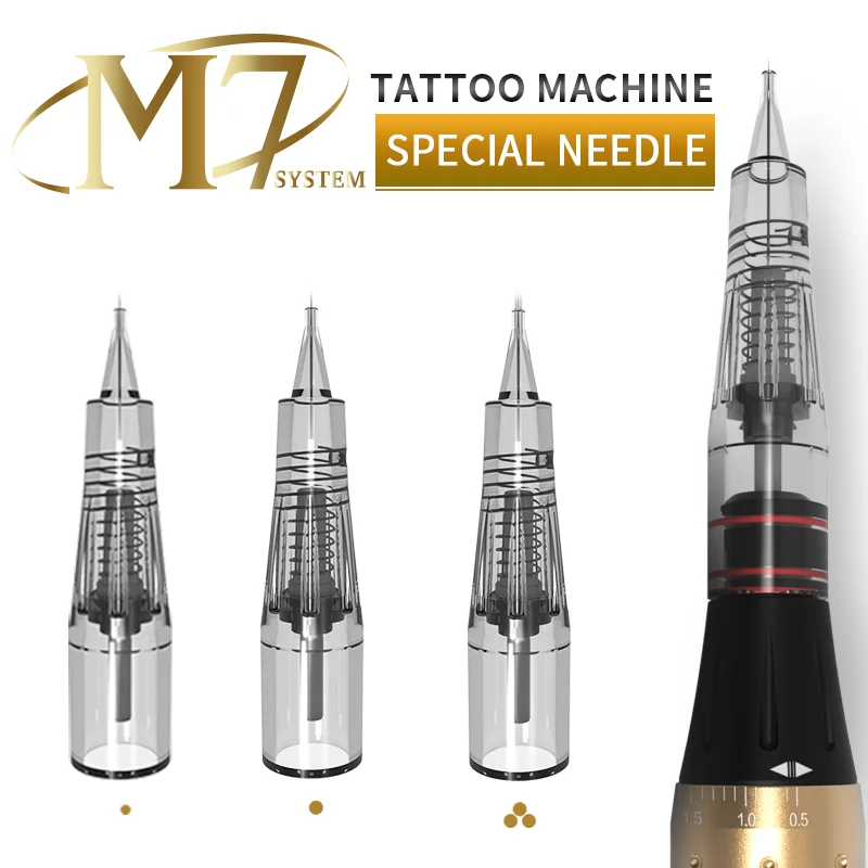 

10pcs Best Selling Aimoosi M7 Professional Nano Needles 1R-0.3mm for Eyebrow Tattoo cartridges tattoo needle