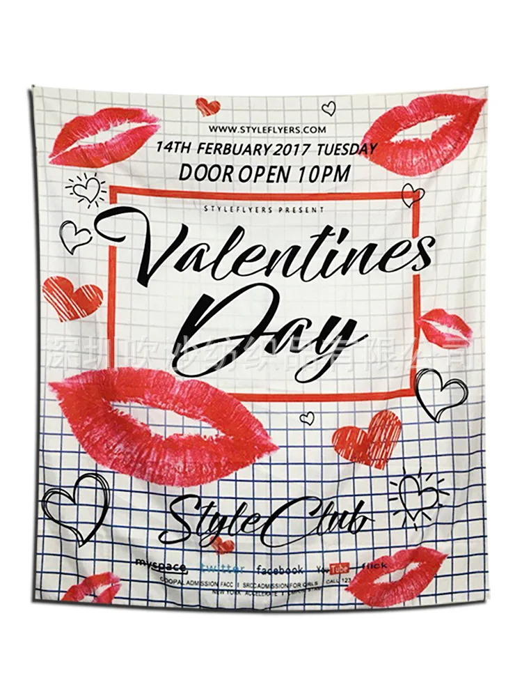 Простой скандинавский настенный гобелен Enipate черно-белые рога алфавит