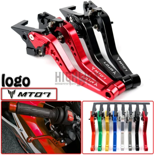 Рычаги тормозной ручки мотоцикла CNC алюминиевые Короткие регулируемые рычаги