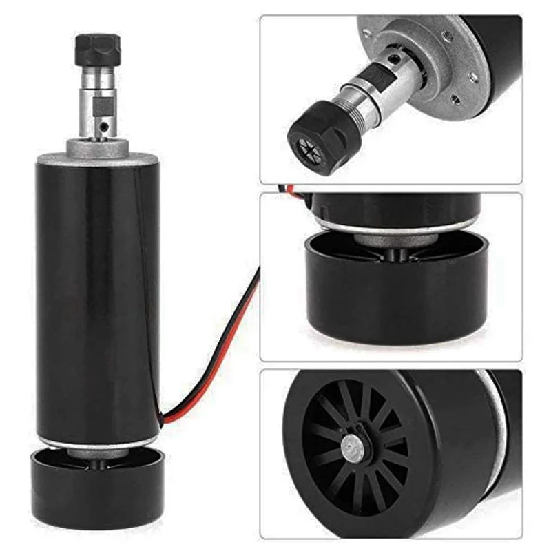 Двигатель шпинделя 500 Вт с воздушным охлаждением + Хомуты 52 мм регулятор скорости