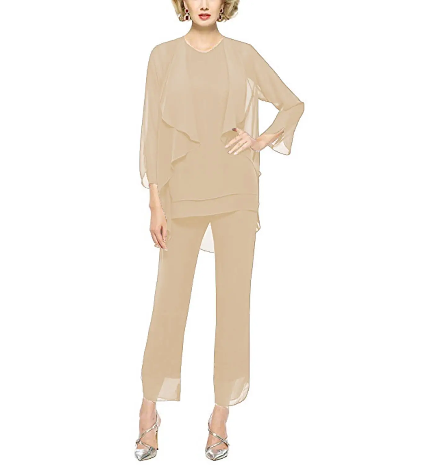 Женское Многоярусное шифоновое платье для матери невесты элегантный костюм из