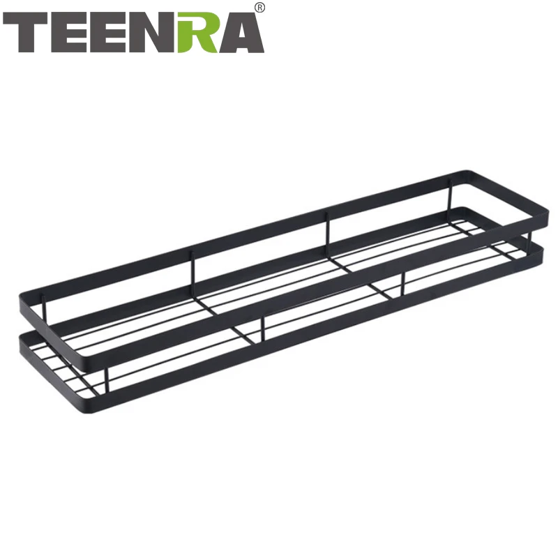 

Стеллаж для хранения приправ TEENRA, настенный подвесной стеллаж для специй без перфорации, домашние предметы, кухонные аксессуары