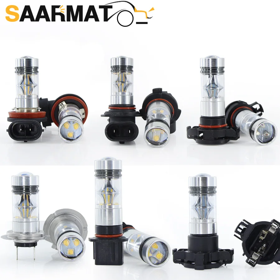 Светодиодсветодиодный лампы H11 H8 H9 H7 9005 HB3 H10 9006 HB4 H16(JP)EU P13W 1156 Ba15s P21W PY24W