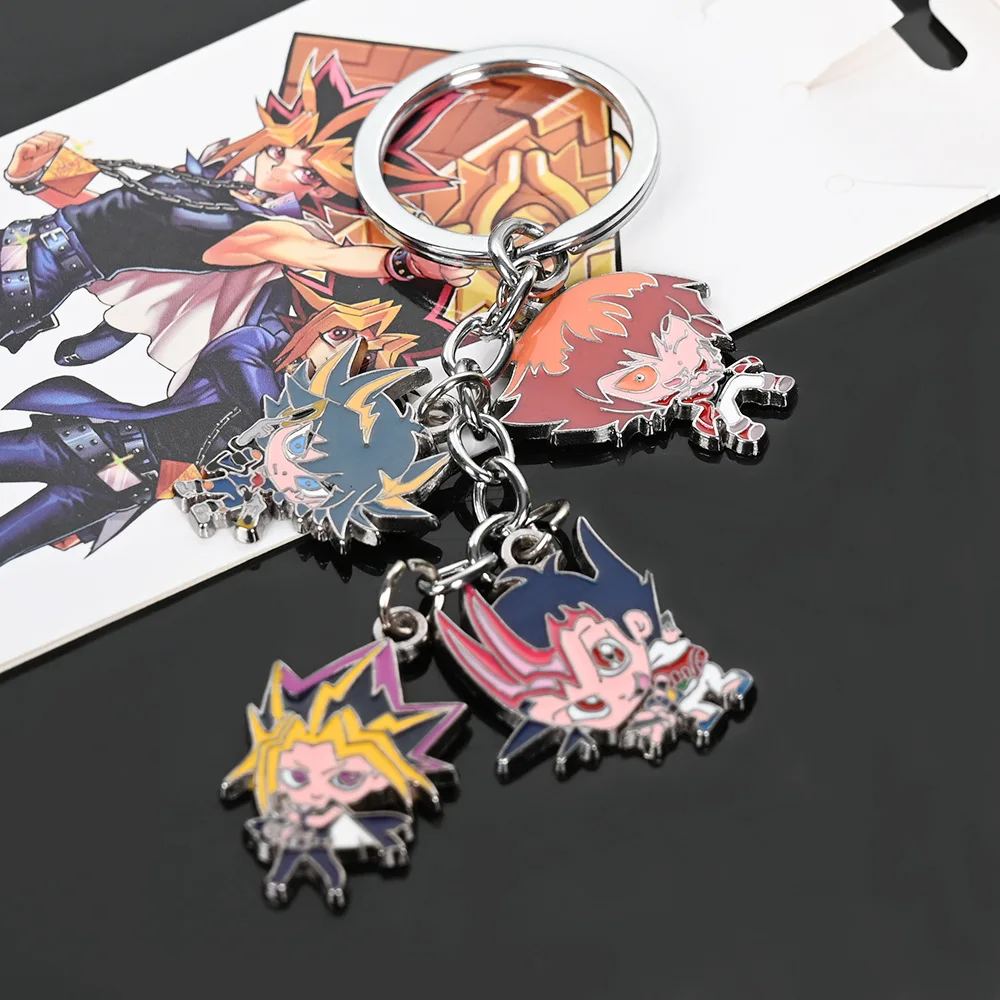 Yu Gi Oh Figure Alloy Keychain Toy Yu-Gi-Oh Model Doll Pendant set Metal Keyring Toys | Игрушки и хобби