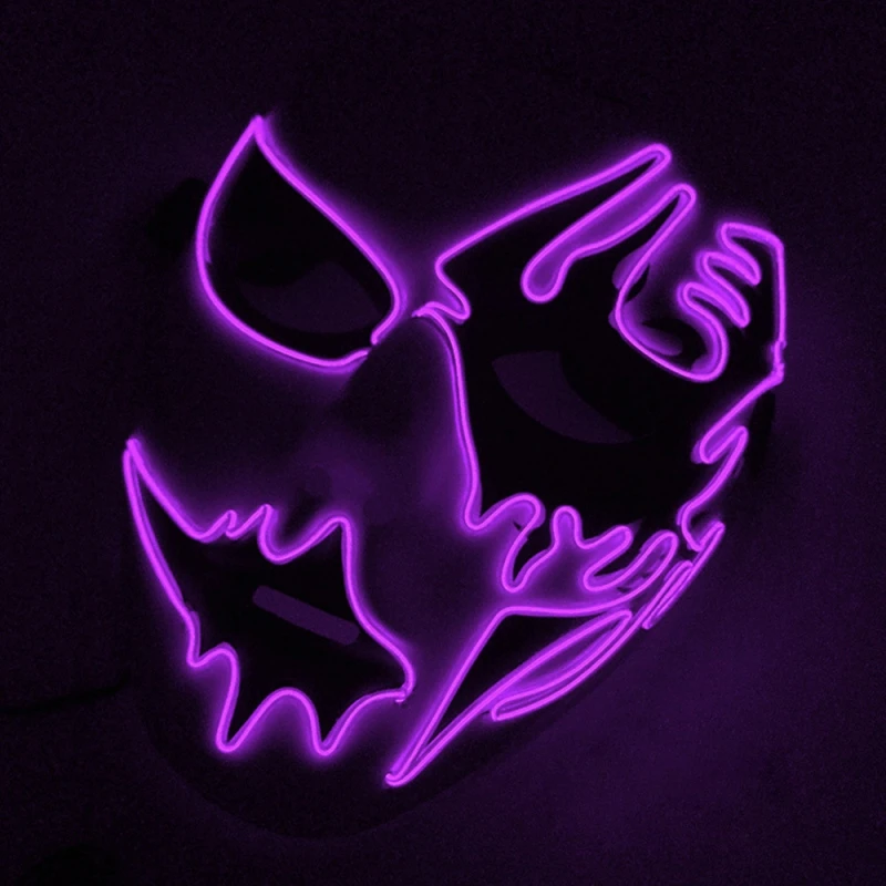 LED Light Mask Up Funny Masks from The Purge Election Year Great for Festival Cosplay Halloween Costume New Year Cosplay