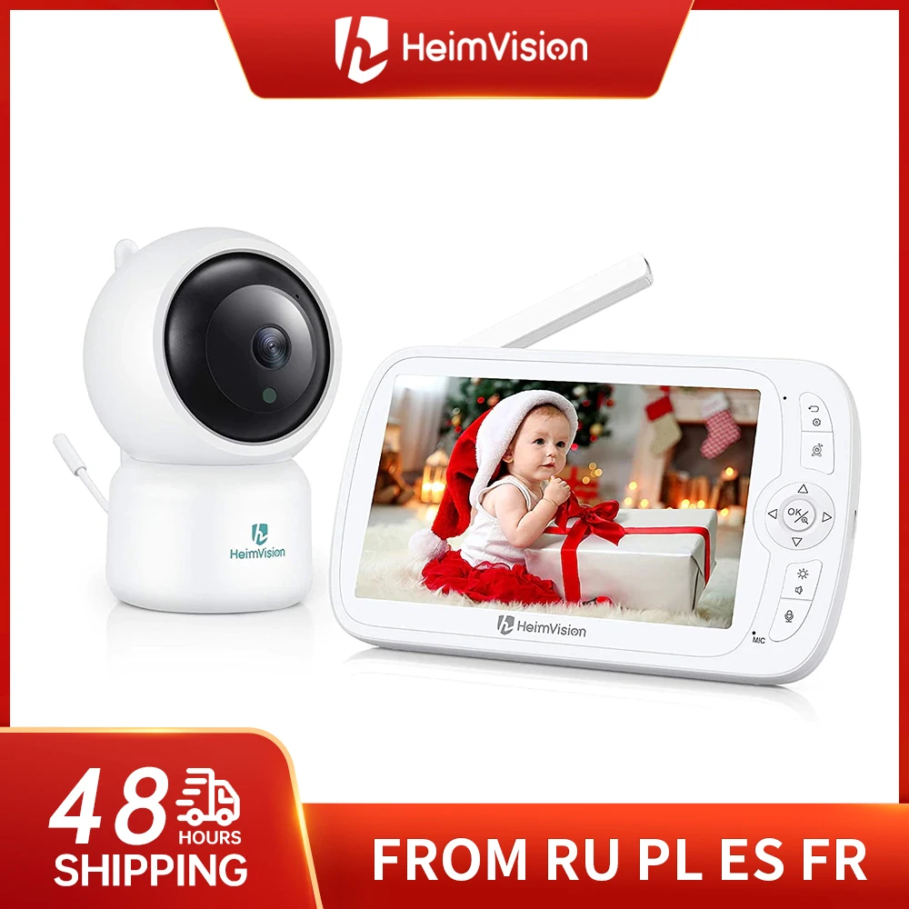

HeimVision HM233 Soothe 3 Video Baby Monitor 1080P Night Vision 360° PTZ Remote VOX Mode 8 Lullabies 5"LCD Display Kid Camera