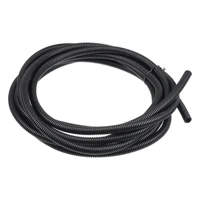uxcell 9 x 12 mm pp flexible corrugated conduit tube 5m for garden office black