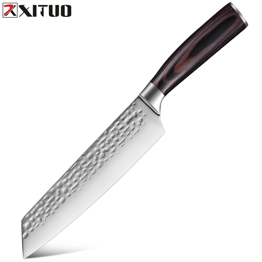 

XITUO 4cr1 3 нож для резки из нержавеющей стали, западные ножи шеф-повара, кухонный нож для нарезки мяса, фруктов, кухонный нож с ручкой, стальной н...
