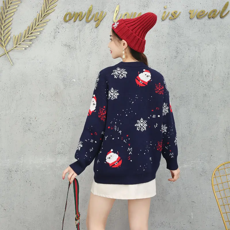 Cheap wholesale 2021 spring autumn new fashion casual warm nice women Sweater woman female OL Christmas sweater women At116 images - 6