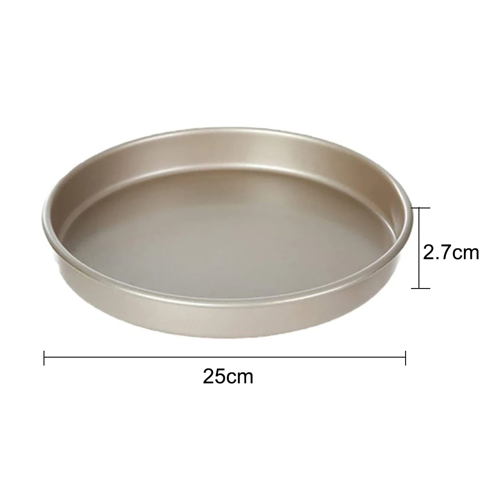 10 дюймовая тарелка для пиццы круглая глубокая лоток из углеродистой стали