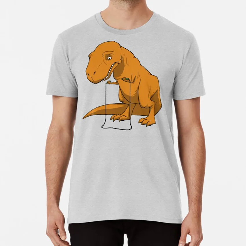 Детская футболка с изображением животных смешной тираннозавр Рекса маленького