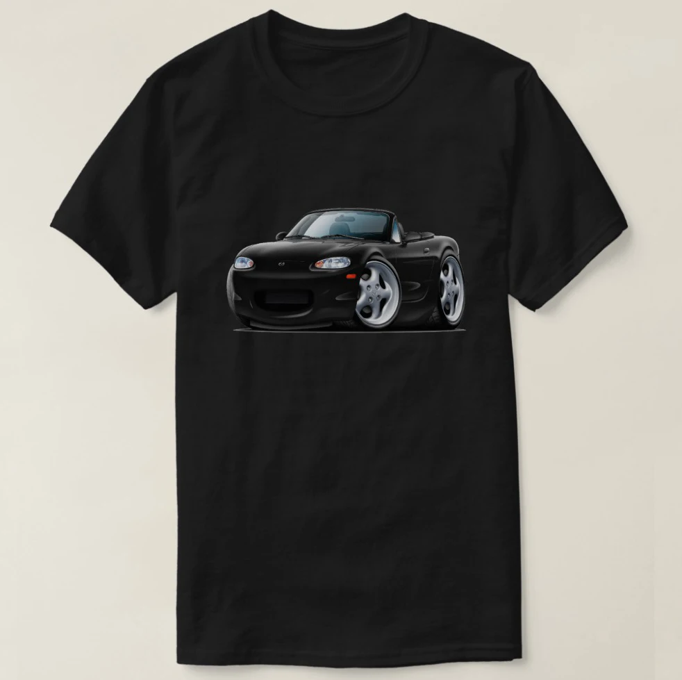 2019 Мужская футболка из хлопка с коротким рукавом 1999-05 Miata черная изображением