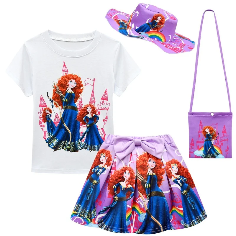 Новый костюм принцессы юбка косплей для девочек Мерида роскошный хэллоуина