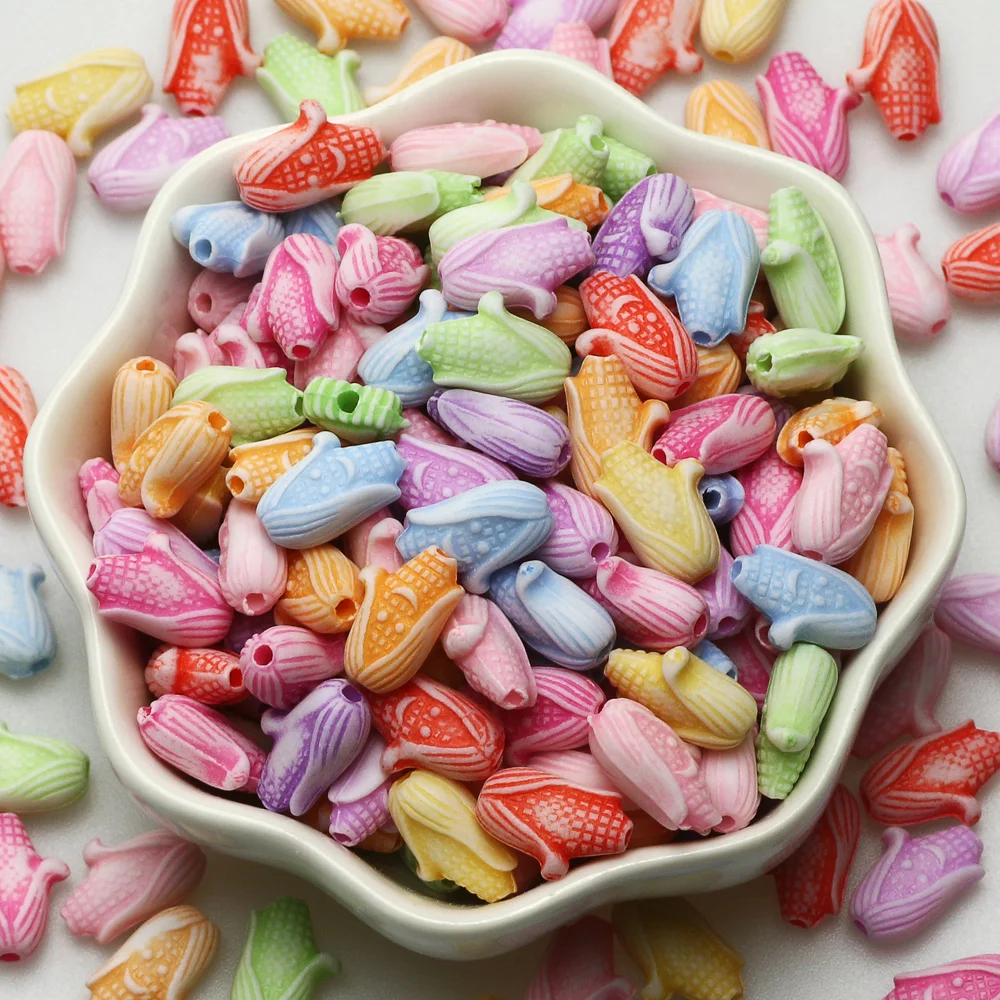 

Mix Color Corn Shape Acrylic Beads Smiley Face Loose Spacer Beads For Jewelry Making DIY Handmade Bracelet Necklace Accessories