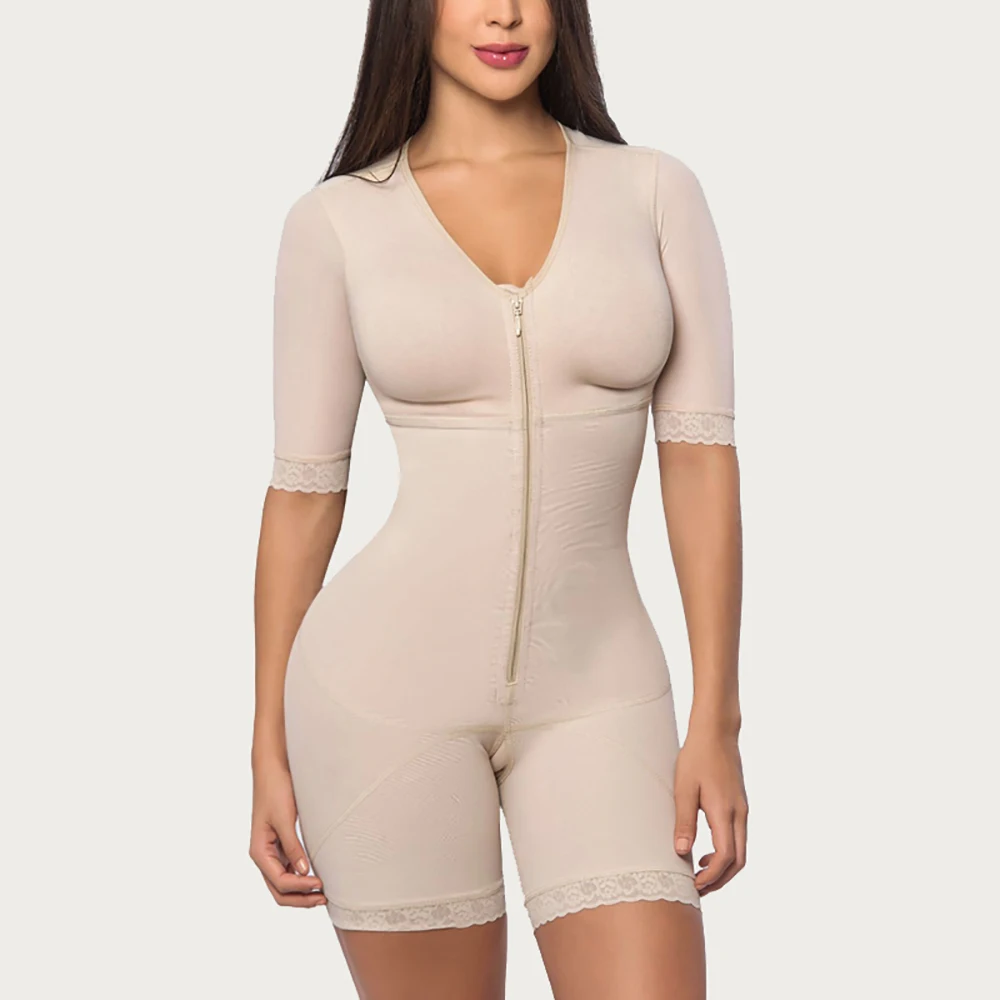 

Fajas Colombianas Zipper Bodysuit Women Post Liposuction Shaper Postpartum Recovery Shapewear Flatten Abdomen