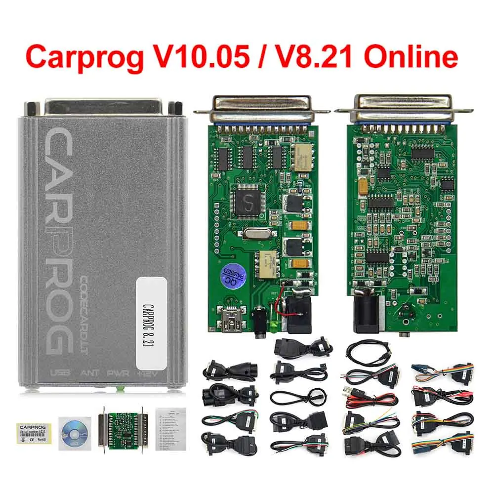 Carprog V8.21 с онлайн-версией keygen Car Prog V10.93 инструмент для тюнинга микросхем ECU со всеми