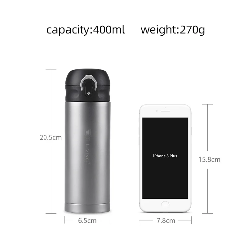 Титановый термос Спортивная вакуумная фляжка изоляционная бутылка для воды