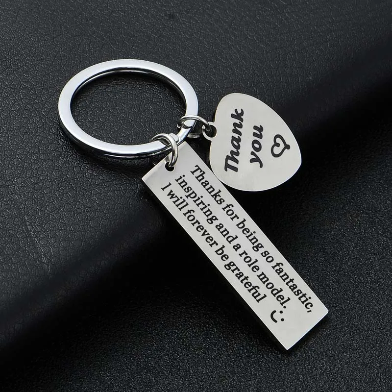 Colleague Friends Jewelry Gifts Thanks For Being So Fantastic Inspiring Keyrings Stainless Steel Thank you Love Heart Keychains