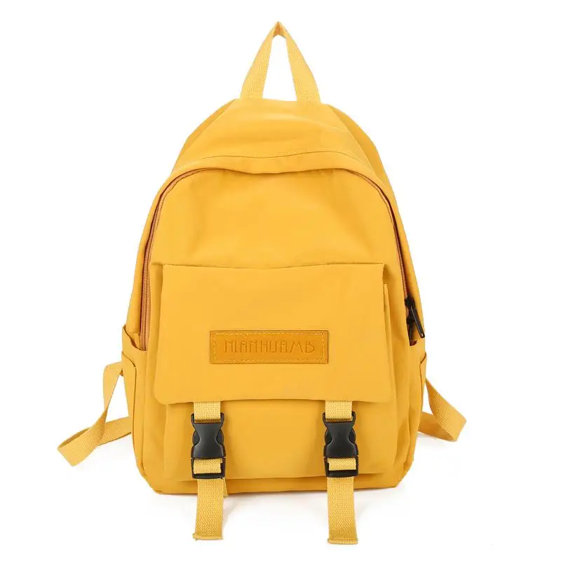 Yellow Новинка, женский рюкзак, Одноцветный, для колледжа, Большая вместительная сумка, модный, Повседневный, для улицы, для путешествий, рюкзаки для женщин, Mochilas - Цвет: Yellow