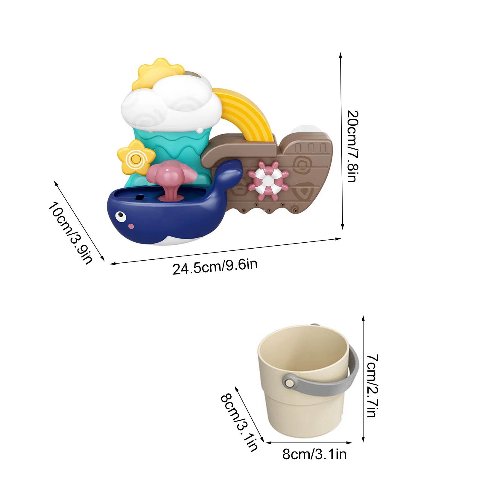 

Bath Toys Pipeline Water Spray Shower Game Whale Waterfall Station Toy For Children Swimming Bathroom Bathing Shower Kids Toy