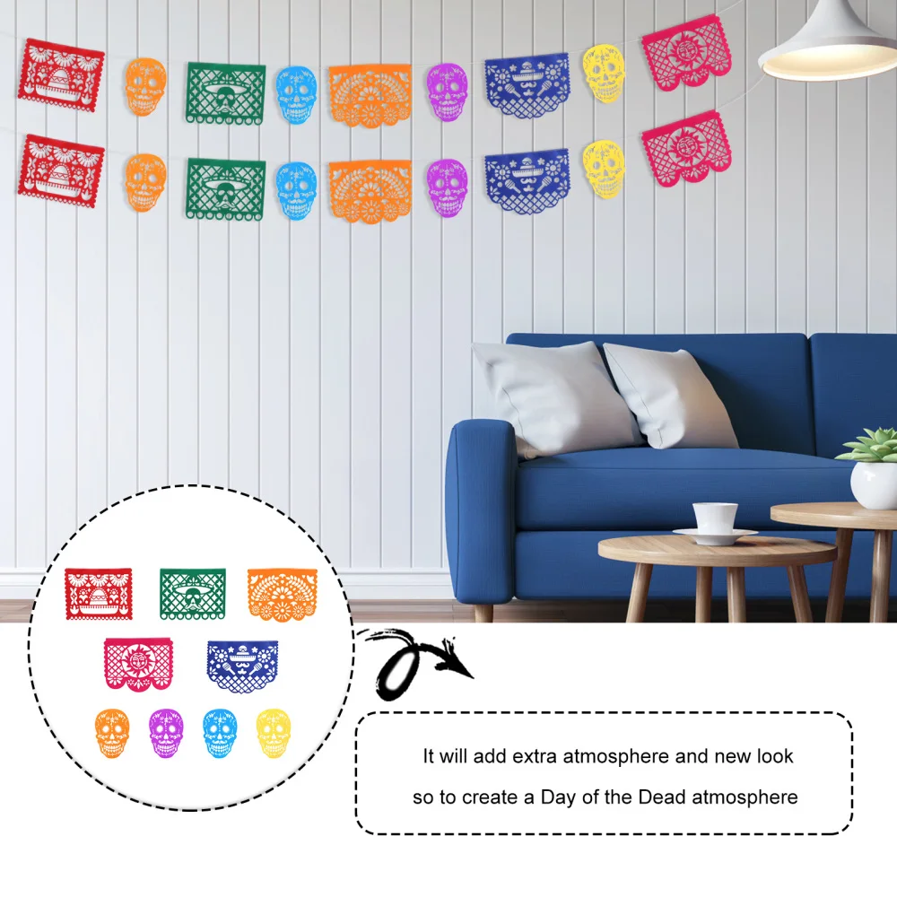 

1 Set Party Garland Death Day Theme Banner Decorative Bunting Party Decoration