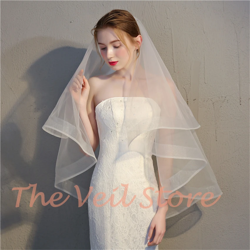 ISHSY, короткие, 2 слоя, винтажные, свадебные, аксессуары для вуалей, для невест, с гребнем, белая, слоновая кость, вуаль, вуаль, для свадьбы, velo de novia
