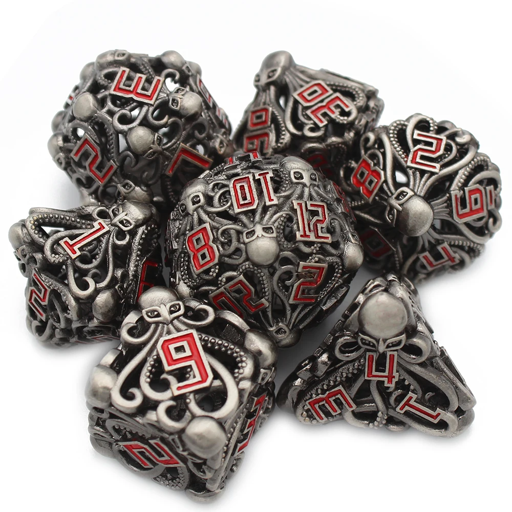 2022 полые металлические кости осьминог новый стиль D &amp 7 шт. игральные DND набор