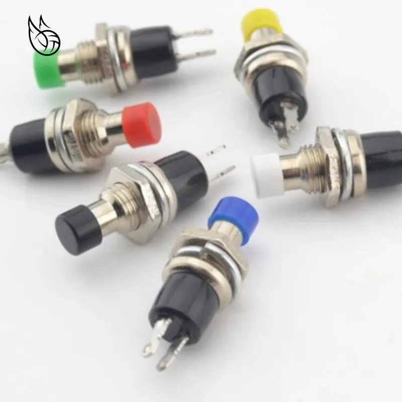 10 шт. мини микро DIY 7 мм резьба 2 контакта Мгновенный кнопочный переключатель