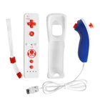 2 в 1 для Nintendo Wii Nunchuk Встроенный Motion Plus Беспроводной пульт дистанционного управления геймпад контроллер джойстика с силиконовый чехол движения Сенсор