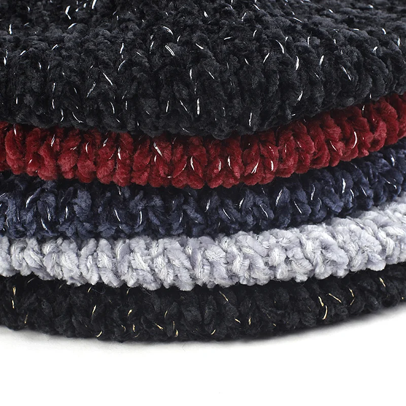 Женский модный элегантный милый берет во французском стиле из синели женская