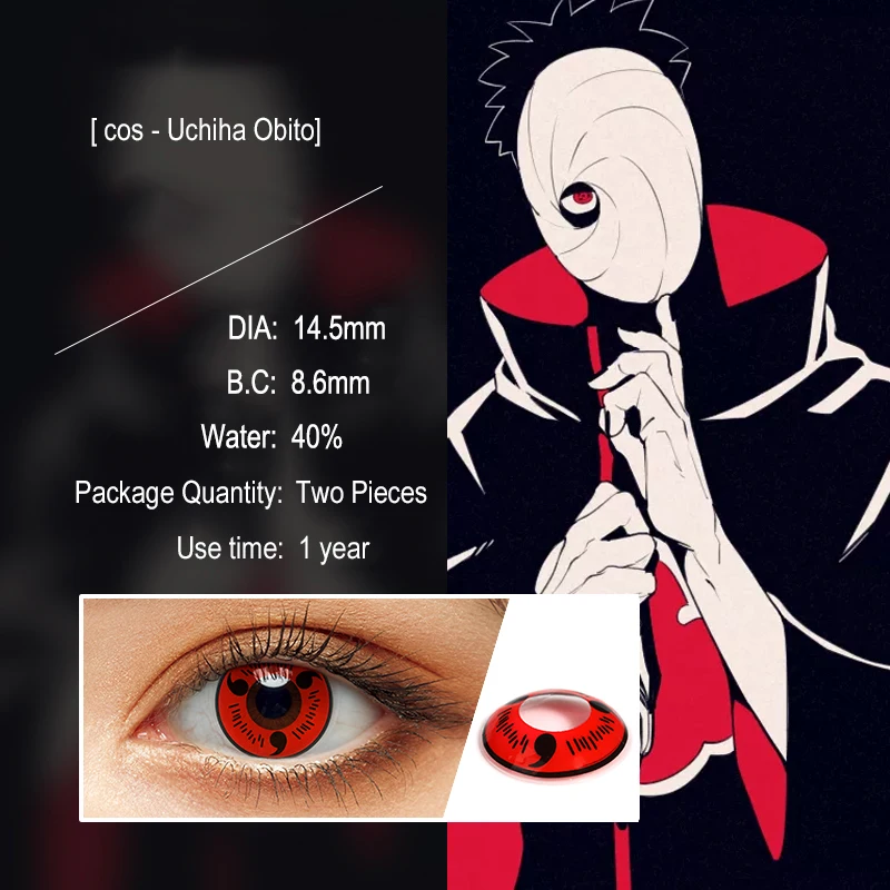 cosplay anime eyes lenses sharingan contact lenses halloween colored contact lens for eyes uchiha sasuke kakashi colored contact free global shipping