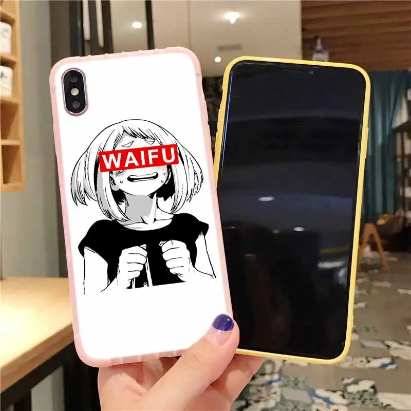 Сумка на колесах Sugoi Senpai Anime waifu и чехол для умных телефонов Texture для IPhone 11 Pro Max X XR XS MAX 8 7 6S Plus Baseus SE 2020.