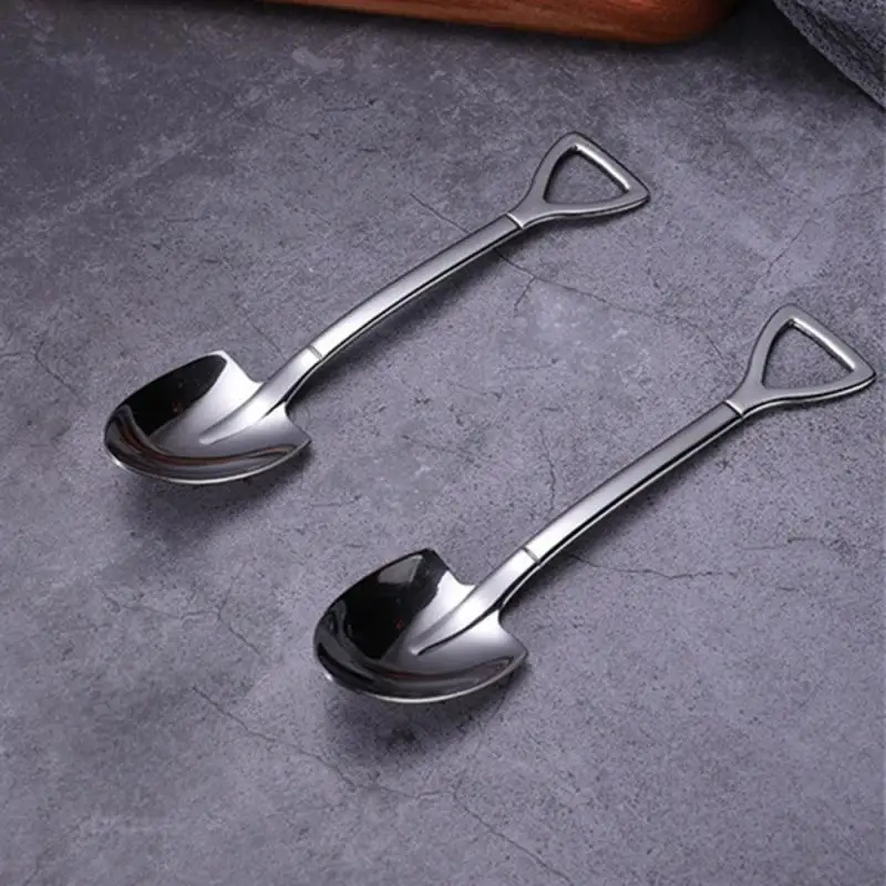 2 шт микс Нержавеющая сталь железа совка ложки Кофе ложка для мороженого