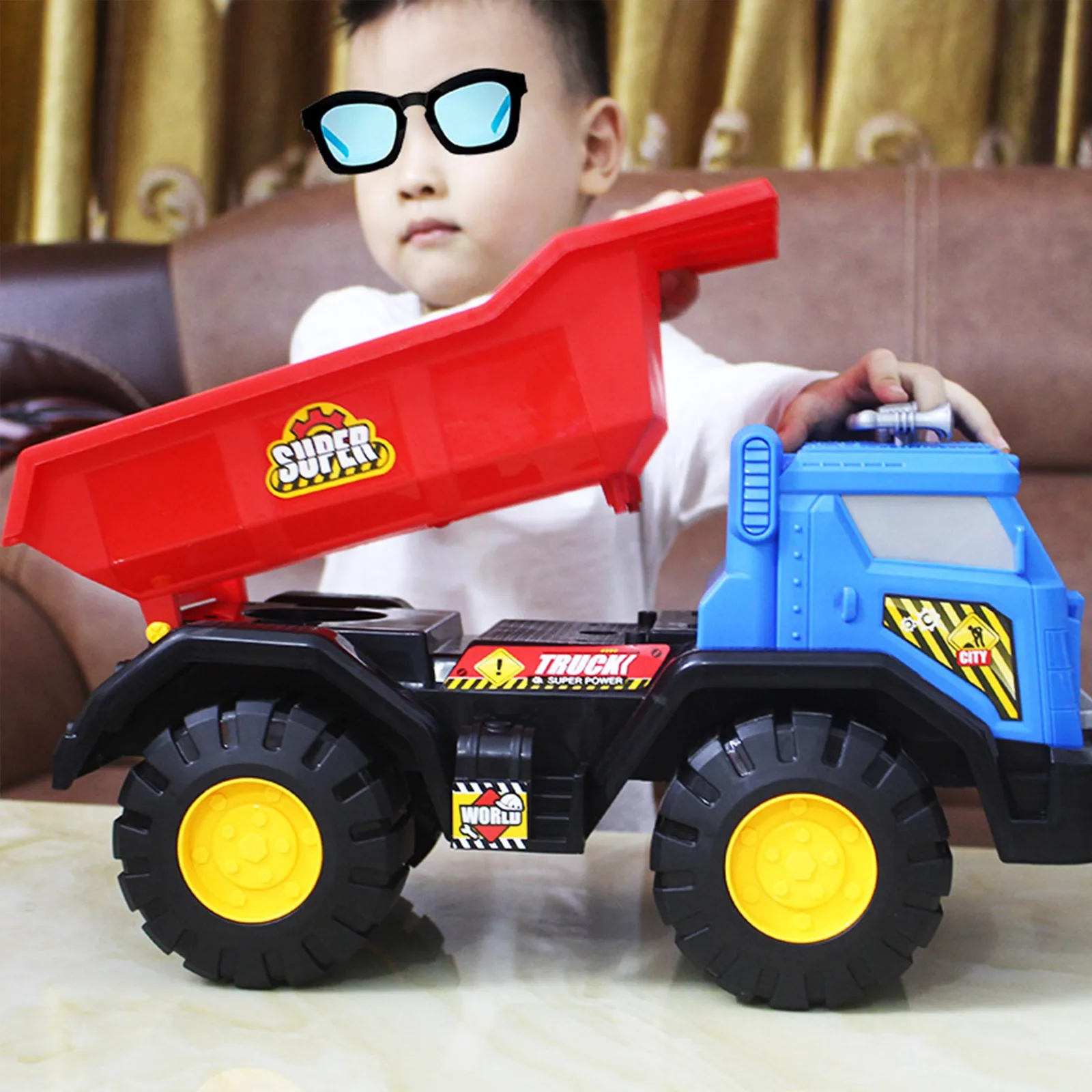 

Latest Children's Large Sliding Toy Beach Dump Truck Engineering Vehicle Model Toy Creative Children Gifts Детские Игрушки