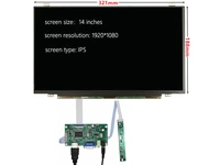 14 inch ips screen lcd display with hdmi compatible vga audio driver board monitor for raspberry pi bananaorange pi
