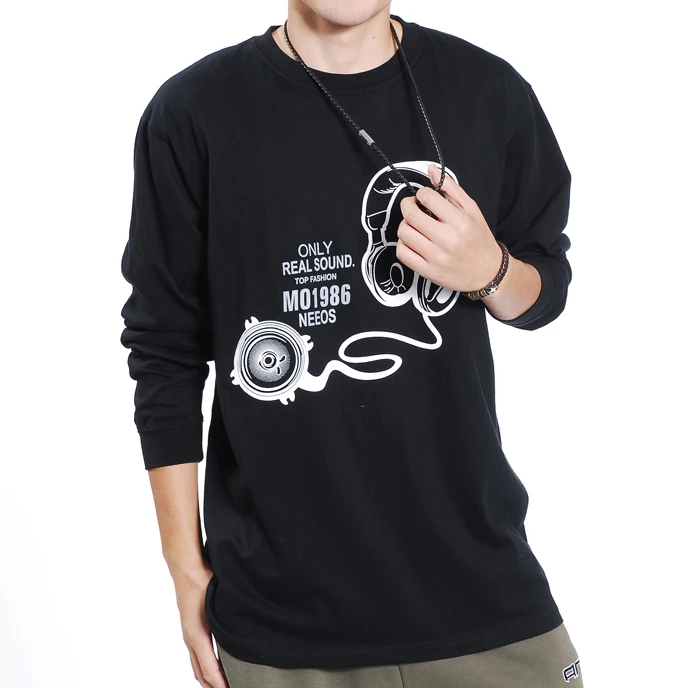 

Size L-4XL men shirts 2018 New Plus Size Mens Autumn Casual T-shirt Fashion Slim Long Sleeve o Neck T Shirt Tees / Tops O-neck