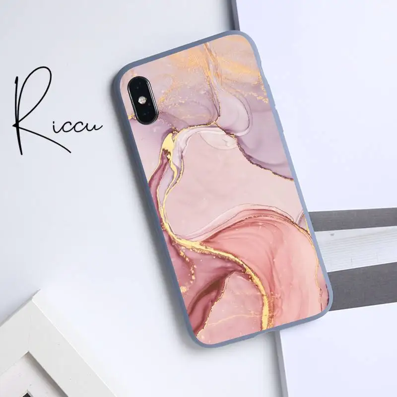 

Pink marble Phone Case for iPhone 8 7 6 6S Plus X SE 2020 XR 11 12 Pro mini pro XS MAX Candy Green Silicone Case